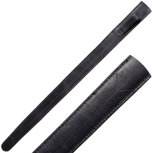 Černá kožená pochva pro franský dlouhý meč s opaskovým poutkem - Outlet