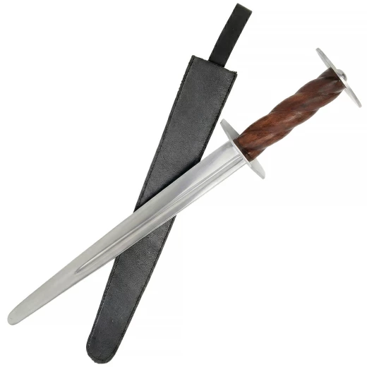 Historischer Scheibendolch Für Den Schaukampf Mit Geschnitztem Holzgriff - Outlet