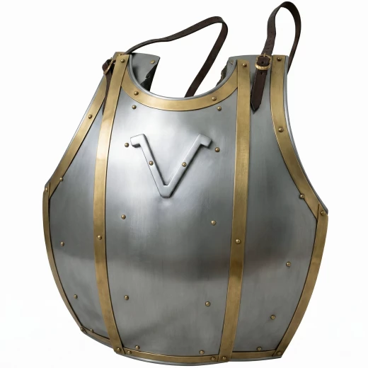 Pohyblivý plátový kyrys Churburg s mosazným lemováním - Outlet