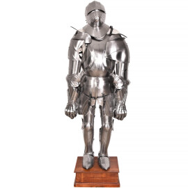 15th Century Medieval Knight's Armour, Decorative Full Suit of Armour with Stand