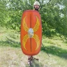 Republican Roman Oval Scutum Shield with Painted Wings and Umbo - Outlet