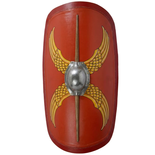 Republican Roman Oval Scutum Shield with Painted Wings and Umbo - Outlet