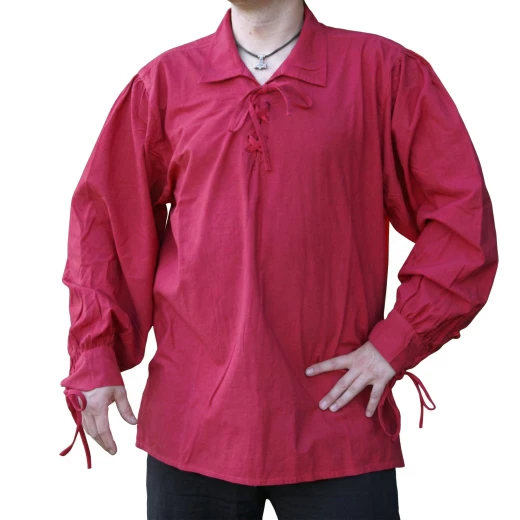 Late Medieval Cotton Lace-Up Men's Shirt - Outlet