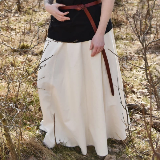 Široká středověká sukně z přírodní bavlny s praktickými kapsami - Outlet