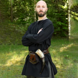 Mittelalterliches Leibhemd Gunther – Baumwolle, Schwarz