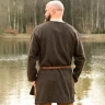 Wikinger-Tunika Morten – Fischgrät-Wolle, Braun