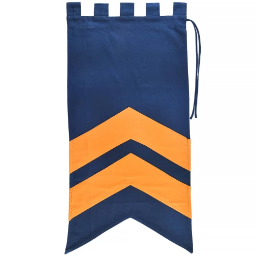 Heraldisches Banner mit Doppel-Sparren – Blau/Gelb