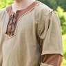 Wikinger-Tunika Sigval – Beige/Braun, Canvas, Used-Look