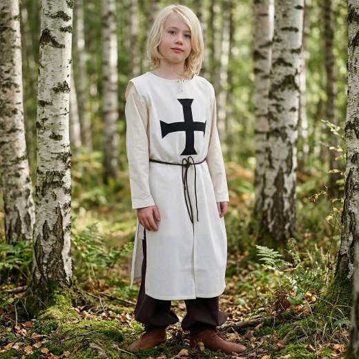 Dětský templářský varkoč Alexander, přírodní/černá- Outlet