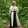 Medieval Skirt Lucia for Children, wide flare, black/natural-coloured - Outlet
