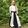 Medieval Skirt Lucia for Children, wide flare, black/natural-coloured - Outlet