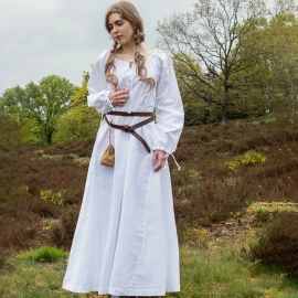 Mittelalterliches Unterkleid bzw. Überkleid Ana nach Pskow-Fund – Weiß