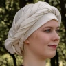 Mittelalter Wimpel / Kopftuch aus Baumwolle, Naturfarbe