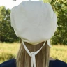 Käppchen: Mittelalterliche Bayerische Damenhaube mit Falten aus Baumwolle – Verschiedene Farben