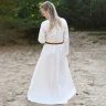 Lehké raně středověké šaty Milla, vikingské šaty, přírodní