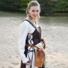 Lehké raně středověké šaty Milla, vikingské šaty, přírodní