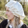 Rüschenhaube: Mittelalterliche Baumwoll-Damenhaube mit Gummizug – Verschiedene Farben