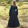 Medieval Dress with Belt, Bliaut Konstanze, dark blue