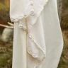Medieval Dress "Ingrid" with Laced Back & Trumpet Sleeves – Natural