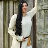 Wikinger Wollkleid Celeste – Naturfarbene Köperbindung