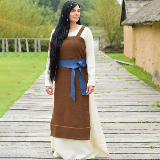 Wikinger-Hängeroc „Annik“ aus Wolle – Diamantköper, Braun