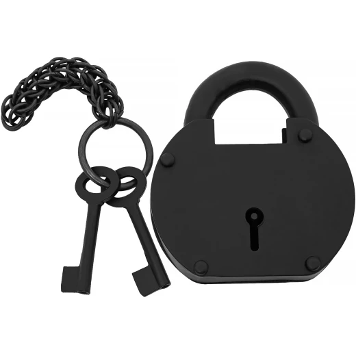 Pirátský visací zámek Tortuga s kroužkovým přívěškem