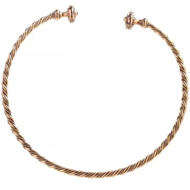 Wikinger Torques Öland – Handgedrehter Halsring mit verzierten Endstücken