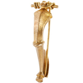 Brass Fibula, approx. 6.4 x 2.5 cm