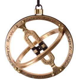 Ringsonnenuhr, Anhänger aus Messing