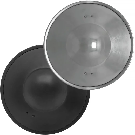 Faustschild Buckler aus 1,6 mm Baustahl: Gefechtsschild des 14.–16. Jh., 30 cm - Outlet