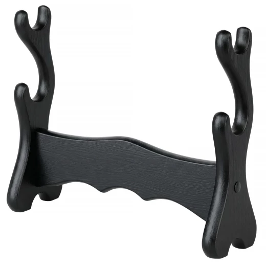 Elegant Black Desktop Stand for Two Swords