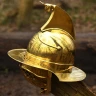 Antiker römischer Gladiatorenhelm Thraker aus Messing mit Greifenmotiv - Outlet
