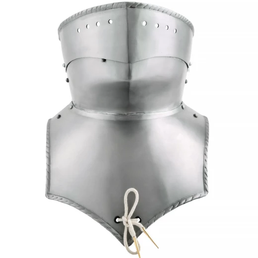 Gotische Halsberge mit klappbarem Bart – Spätmittelalterlicher Plattenschutz