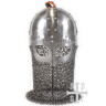 Viking Spectacle Helmet, 2 mm Steel, with Plume and Chaimail Aventail