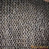 Titanium chain mail tunic with short sleeves, riveted flat rings