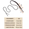 Hand-Braided 'Adventurer' Leather Whip with Rivets, 272 cm