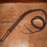 Hand-Braided 'Adventurer' Leather Whip with Rivets, 272 cm