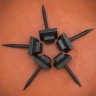 Set mit 5 geschmiedeten Nägeln mit Pyramidenkopf, 8 cm