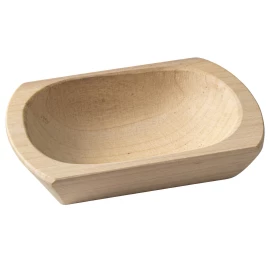 Hand-Carved Poplar Trough Bowl 18 x 13 x 6 cm