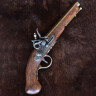 Francouzská křesadlová pistole, Paříž 1781, replika s mosaznou povrchovou úpravou