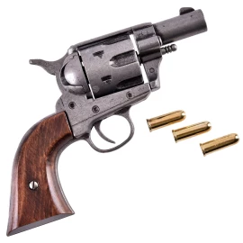 Kurzer Western-Revolver Peacemaker 1873 mit Antik-Finish und Dekopatronen - Outlet