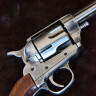 Colt Revolver .45, US Cavalry 1873, Polished Nickel Finish & Wood, Replica