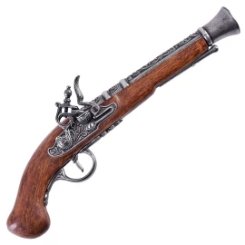 Pirátská křesadlová pistole, 18. století, nefunkční replika