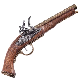 Francouzské soubojové pistole, sada 2 ks, 18. stol., mosaz, nefunkční replika