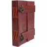Leather-Bound Journal with Fleur-de-Lis Stamping