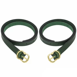 Leg Garter Belts in Veg Tan Leather (Pair), green