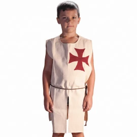 Mittelalterlicher Templer-Wappenrock Aus Baumwolle Für Kinder - Outlet