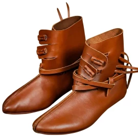 Frühmittelalterliche Wikingerschuhe vom Typ Jorvik mit Lederknöpfen - Outlet