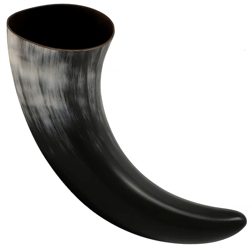 Wikinger Trinkhorn, poliert, Naturfarben