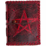 Leather Notebook with Patinated Paper and Pentagram
